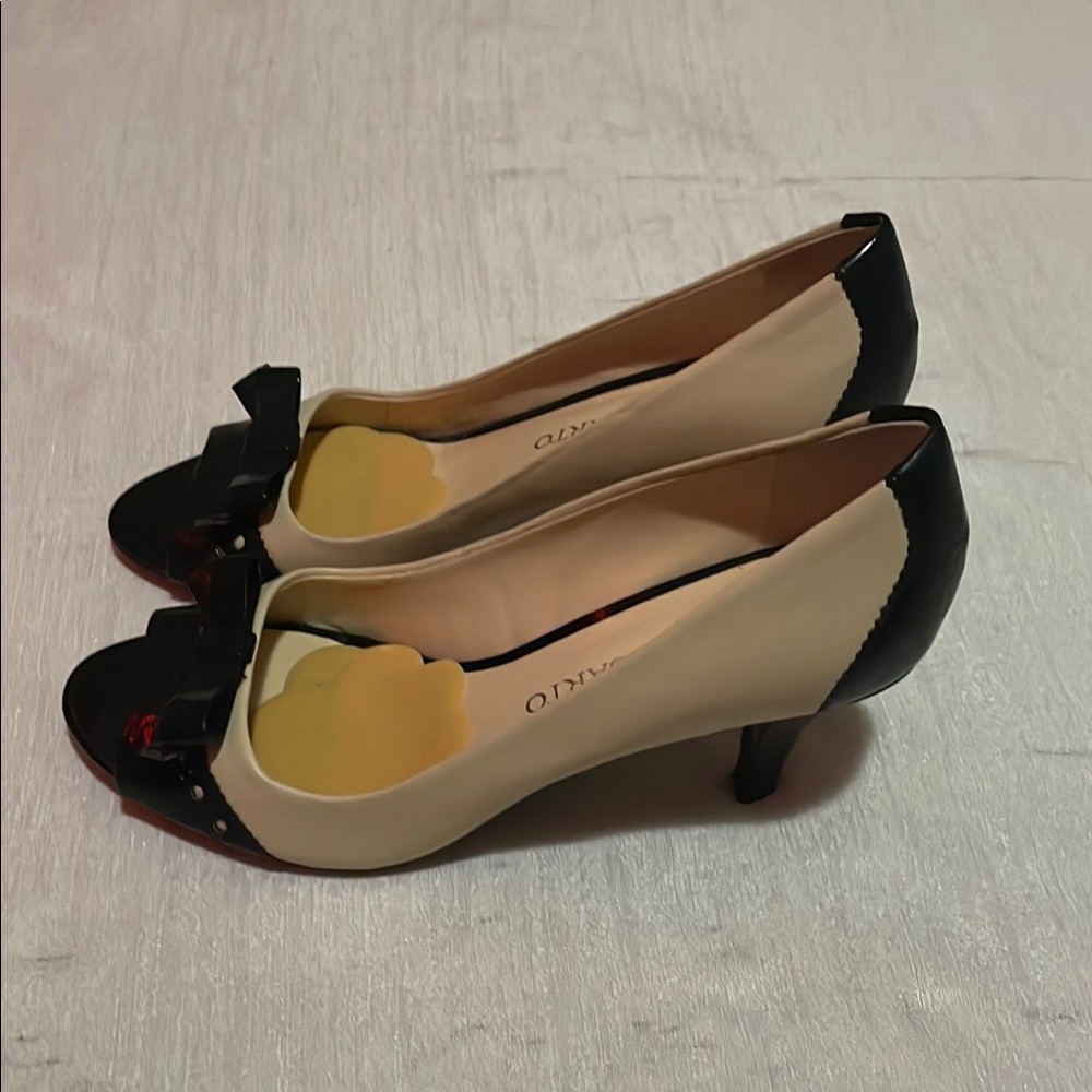 Franco Sarto (IN BOX) Black and Cream Women's Shoes - Picture 2 of 8